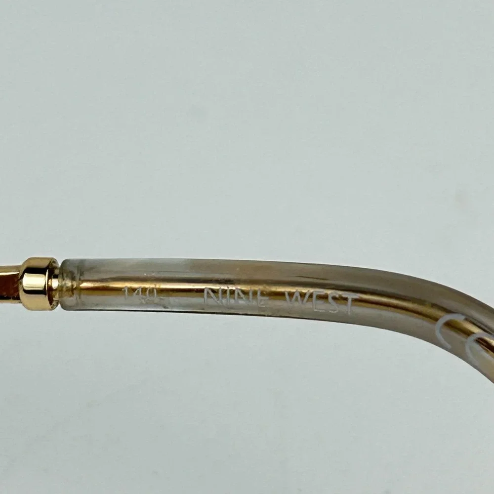Nine West NW1102X717 Unisex Eyeglasses Frame Gold Metal Full Rim 57-17-140 mm‎